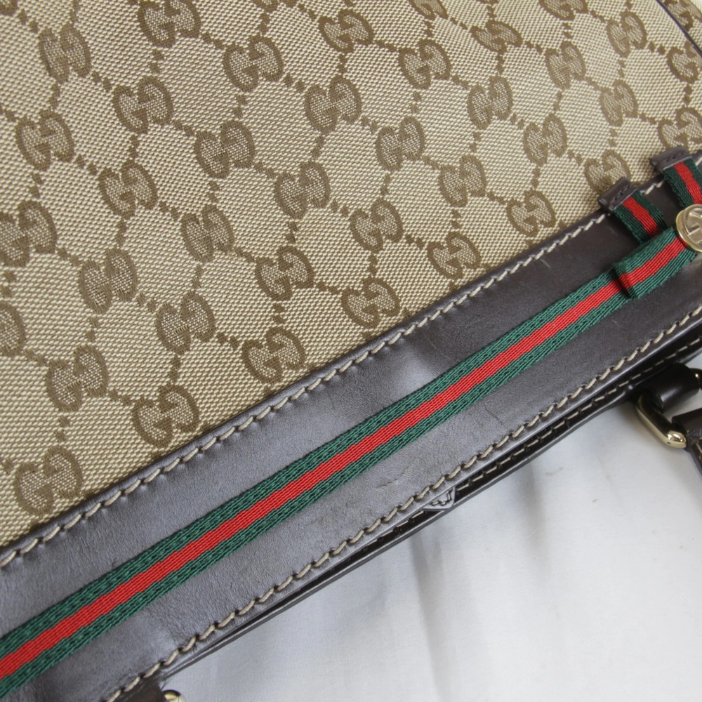 GUCCI Authentic Brown Leather Tote Bag - Picture 10 of 15